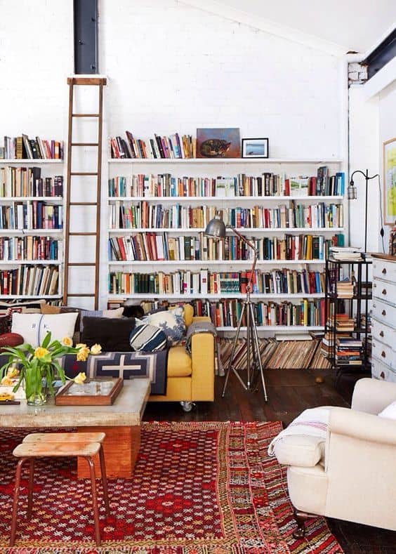 biblioteca in living